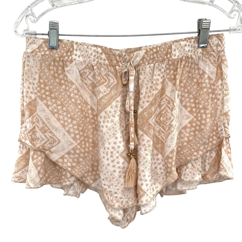 Surf Gypsy Caramel Island Tribal Printed Shorts